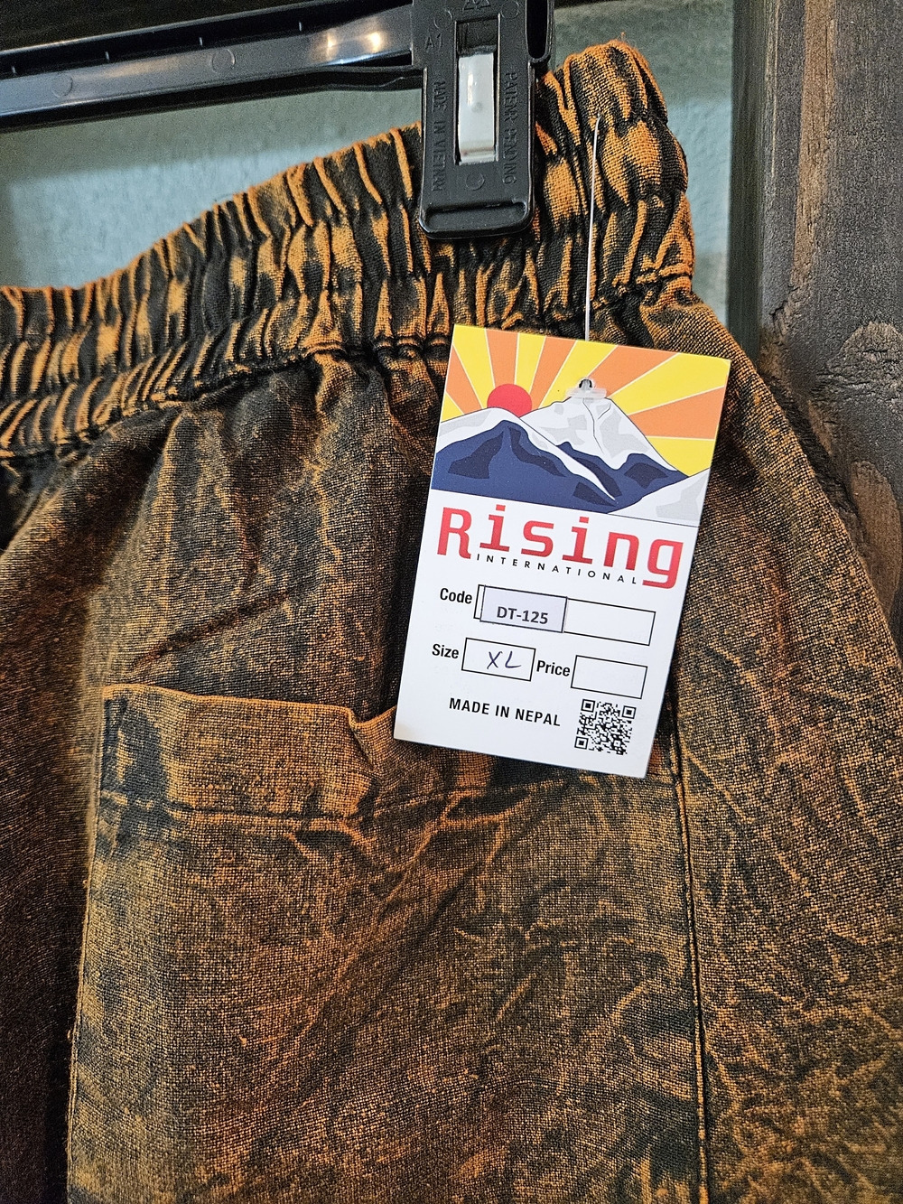 Boho Hippie Patchwork Cargo Pants Rising International Acid Wash Size XL - Picture 5 of 5